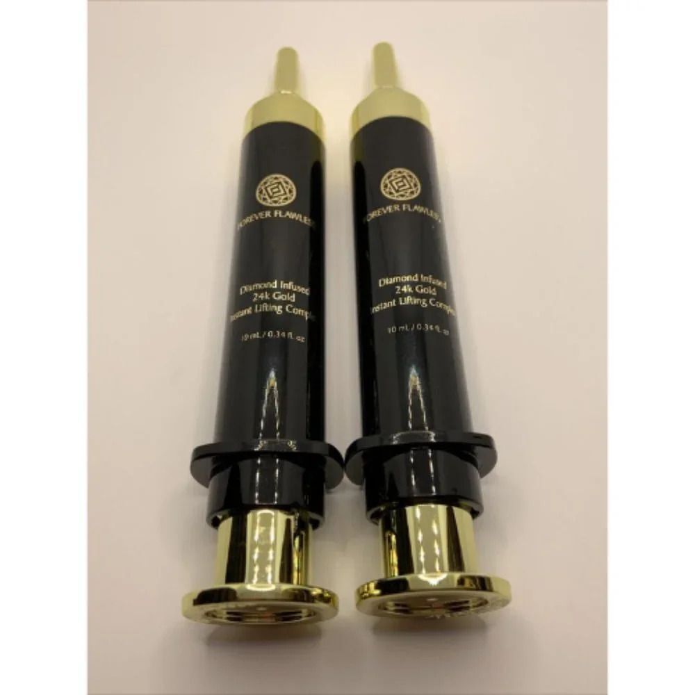 Forever Flawless Diamond Infused 24K Gold Syringe New No Box Lot Of 2 RS28